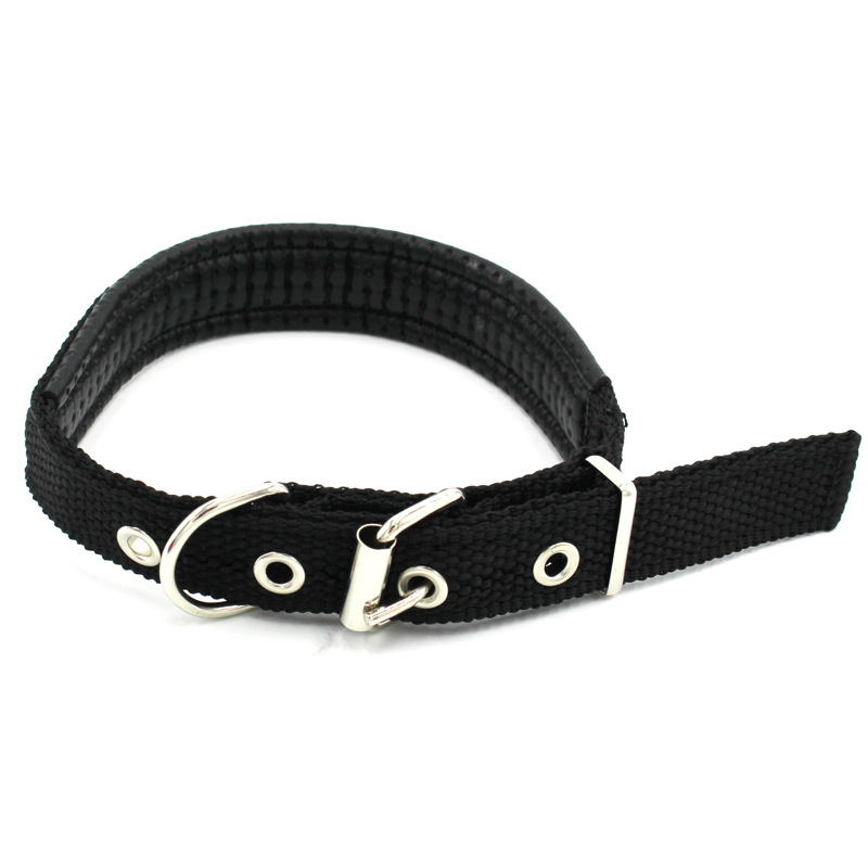 Collar de espuma para mascotas cómodo de aleación de nylon hebilla de cinturón anillo de tracción al por mayor piel suave cómodo