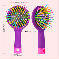 J018 Korean Rainbow Hairbrush, Styling Airbag Massage Anti-static Straightening Curling Comb, Magical Air Cushion Comb