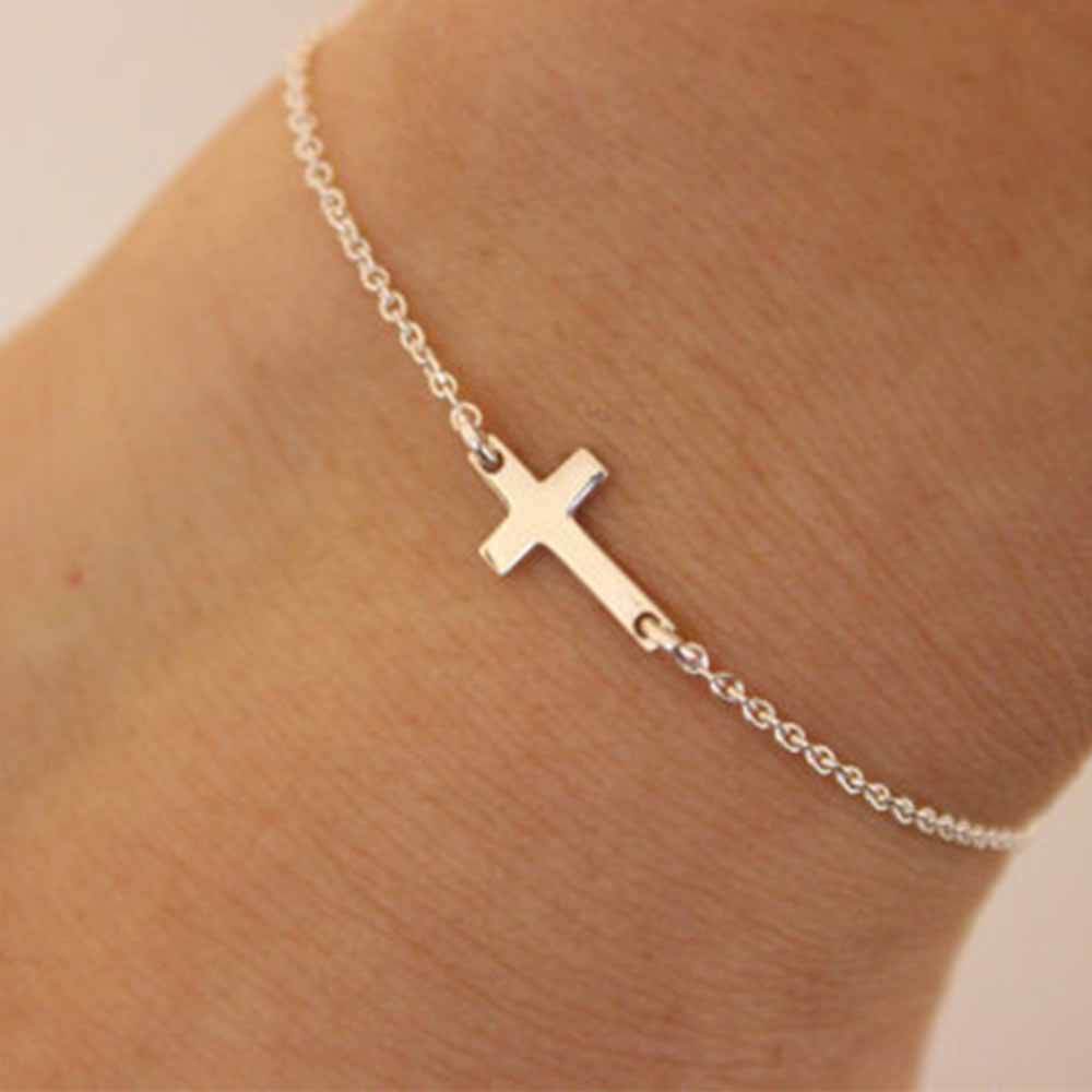 1 Piece Simple Style Cross Alloy Plating Women's Bracelets display picture 1