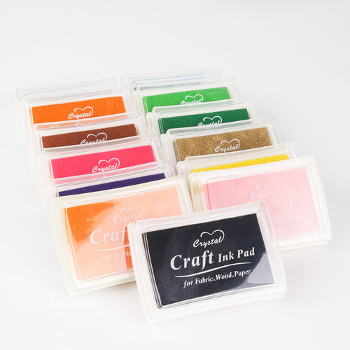 Manufacturer wholesale single color concave waist ink pad, seal companion 15 colors Korean ink pad, children's finger painting ink pad