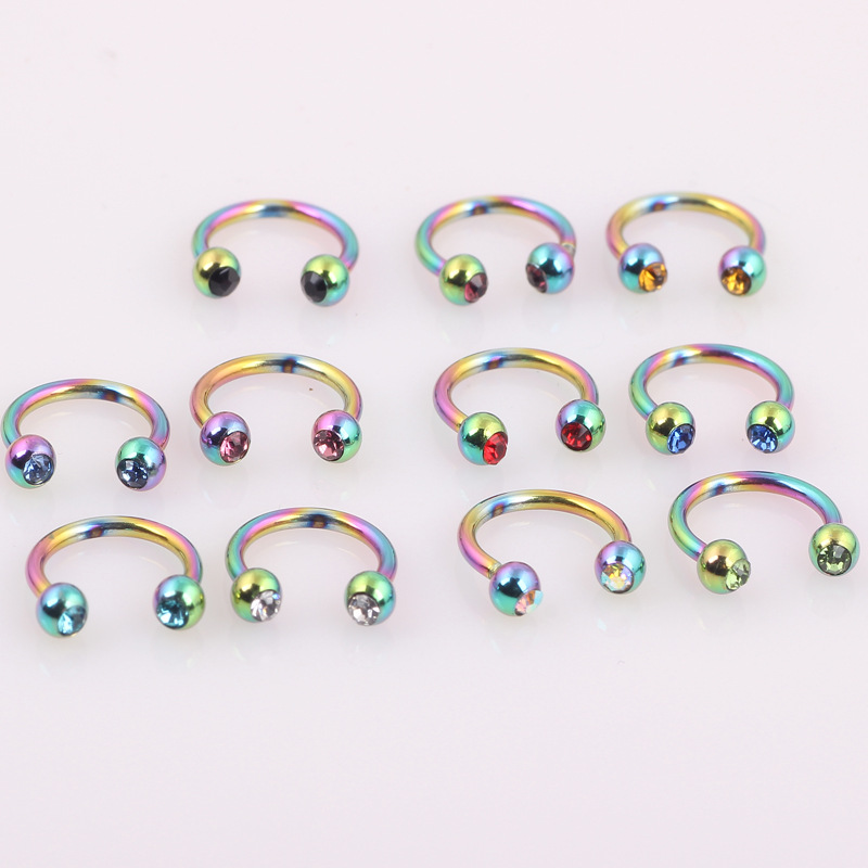 Labret piercing jewelry detail image