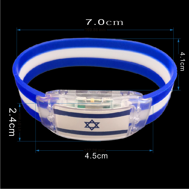 发光手环定制体育比赛活动演唱会荧光闪光手腕带酒吧蹦迪夜跑应援