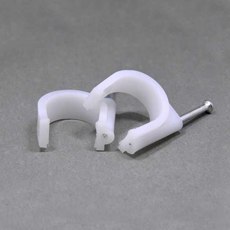 厂家直销 优质圆型25mm钢钉线卡100只装  管卡 布线用品