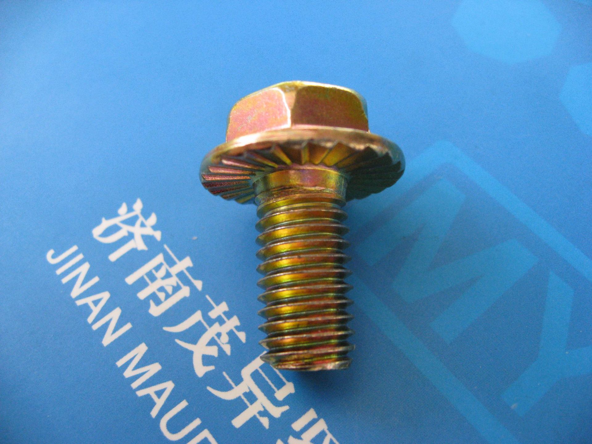 六角法兰面凸缘边带齿自锁紧螺栓DIN6921