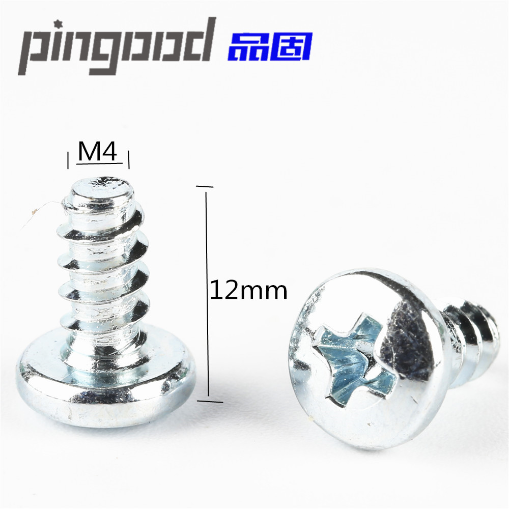 精密五金厂家订制十字圆头镀蓝锌机械螺丝DIN7985 家用电器螺钉M4