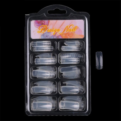 美甲批发100片吸塑盒装法式半贴全贴甲片 假指甲 指甲片