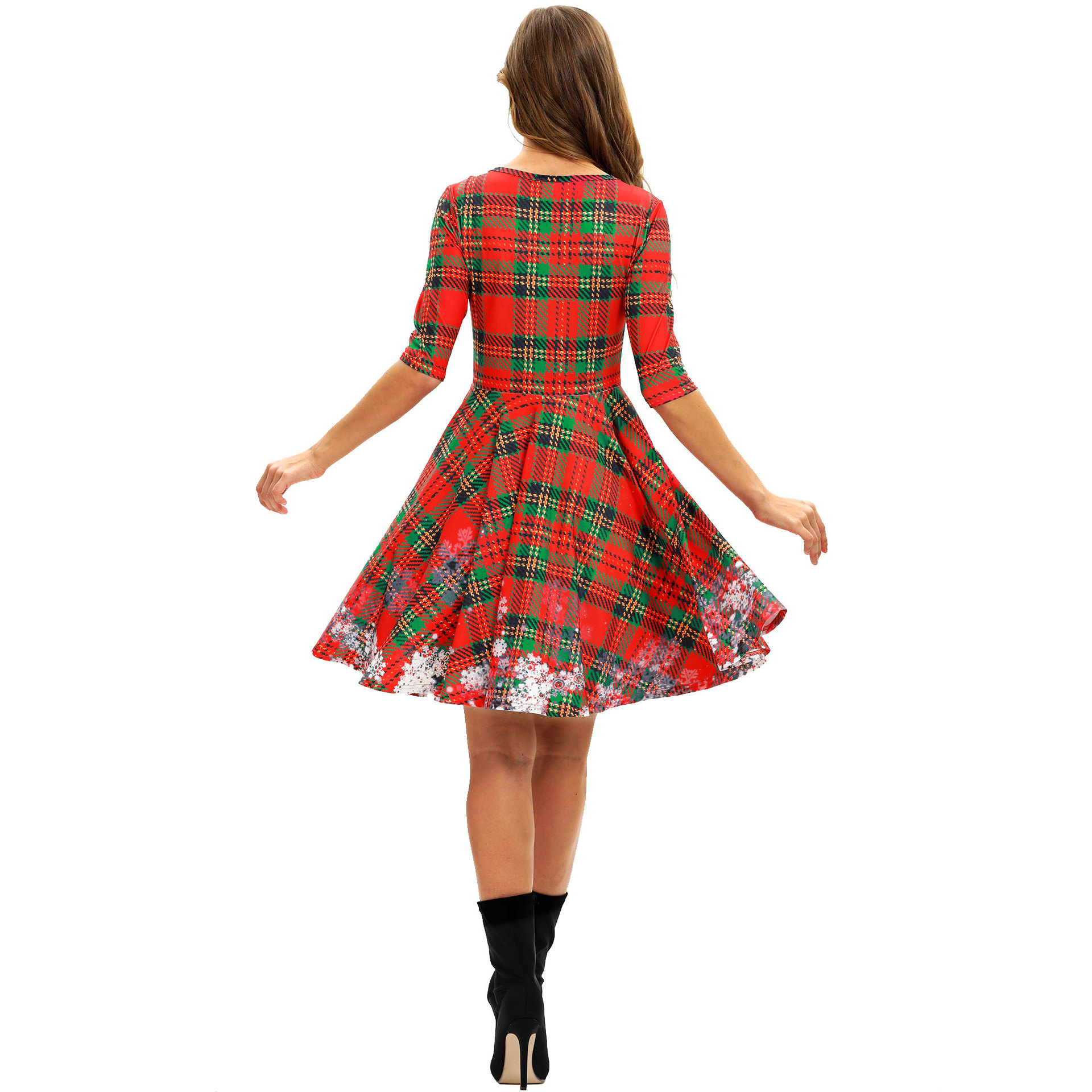 Fashion Christmas Tree Polyester Skirt Sets Above Knee Family Matching Outfits display picture 2