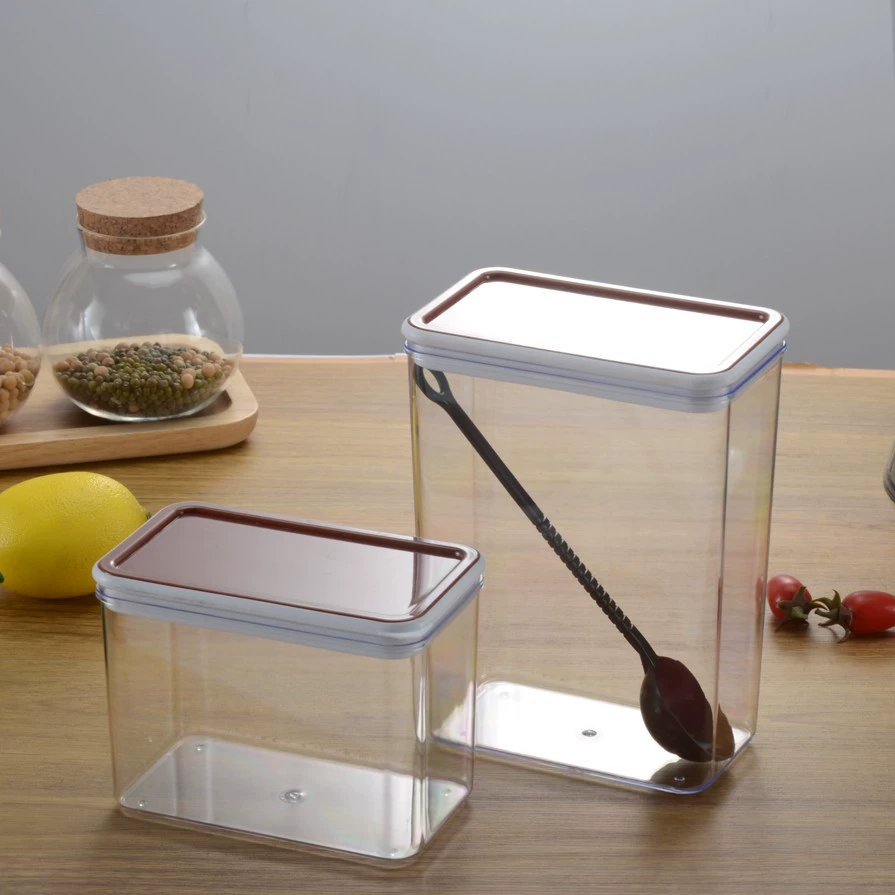 Plastic square банка для хранения, milk tea, small storage box, increased thickness