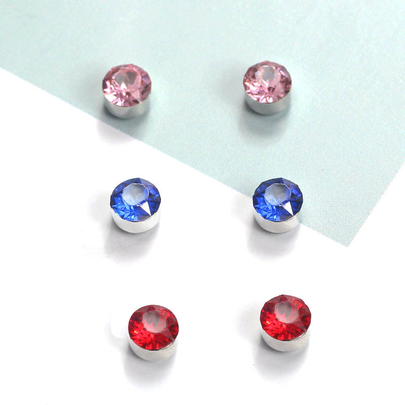 1 Pair Cute Sweet Round Three-dimensional Inlay Alloy Rhinestones Ear Cuffs display picture 5