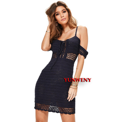 manual Swimsuit lady Conjoined knitting Bikini Europe and America Maxi dress One piece Swimwear