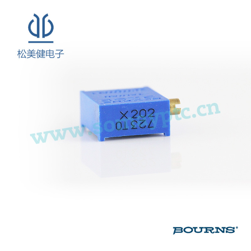 批发BOURNS(伯恩斯直插密封型原装正品)微调电位器3296X-1-202LF