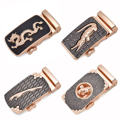 皮带扣自动扣 龙豹款皮带头 高档合金腰带扣头4.0厂家直销批发|ru