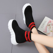 2018新款袜子厚底休闲鞋女透气套筒内增高女鞋10cm时尚秋款单鞋