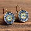 Retro earrings, European style, with gem, Aliexpress, ebay