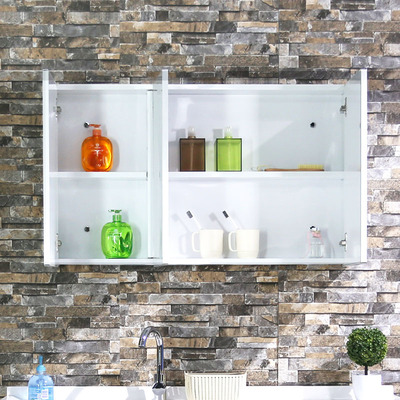 厂家批发不锈钢浴室镜柜现代简约储物柜吊柜卫生间镜子柜带置物架|ru