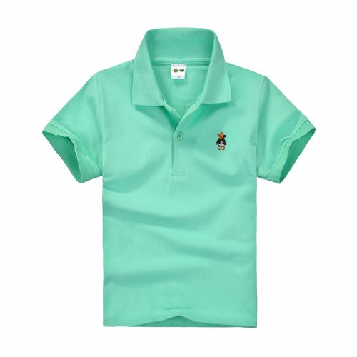 kids pure cotton children's white short-sleeved t-shirt for middle-aged and older children boys and girls school uniform performance clothes children's clothing children's polo shirt