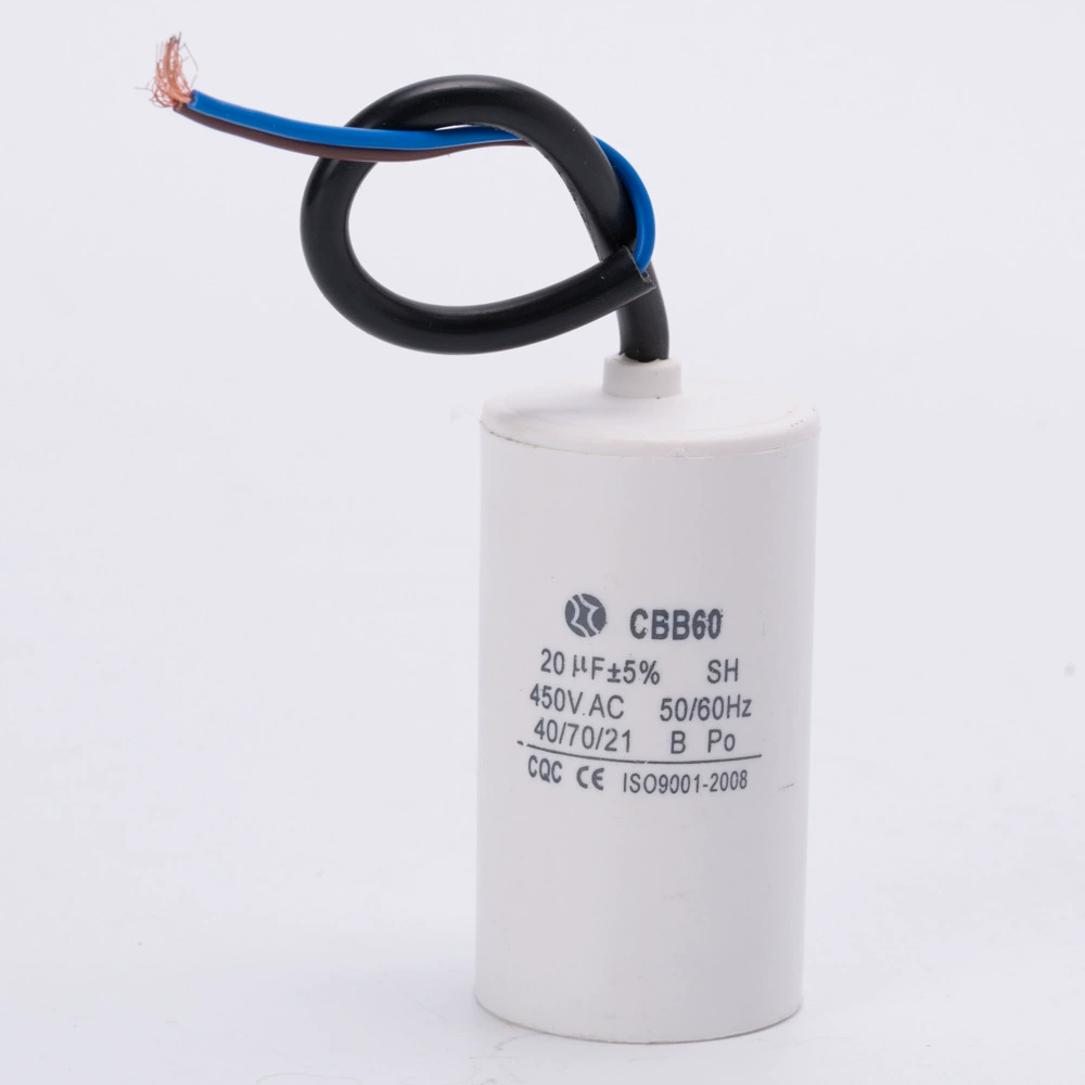 CBB60 450V серии 20uf защитный провод для работы конденсатор для запуска двигателя конденсатор/стиральная машина электрический