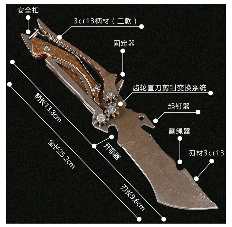 Couteau de survie en 3CR13 - Ref 3397784 Image 15