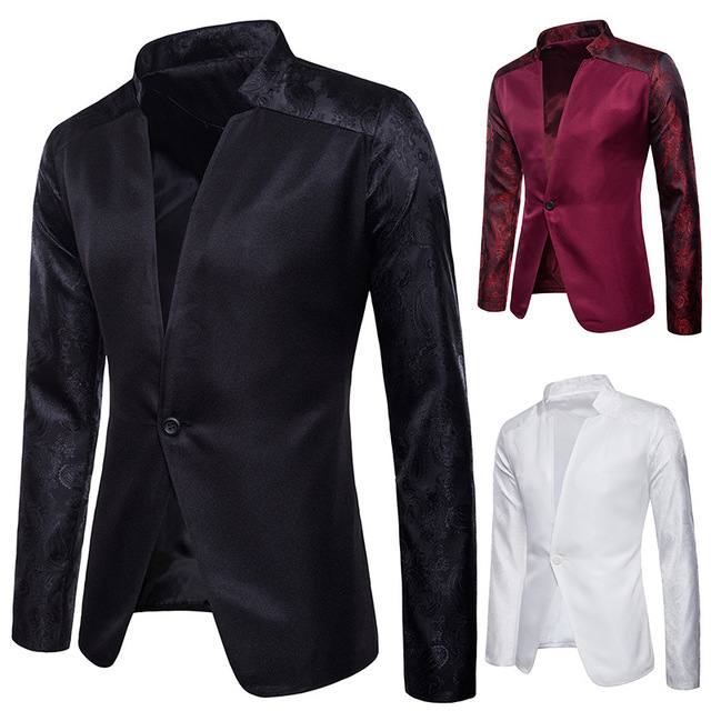 solid body shoulder sleeve design a button men’s LAPEL SUIT 