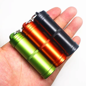 Aluminum Alloy Sealed Waterproof Tank Outdoor Emergency Medicine Bottle Metal Waterproof Warehouse Key Buckle Camping Survival Equipment