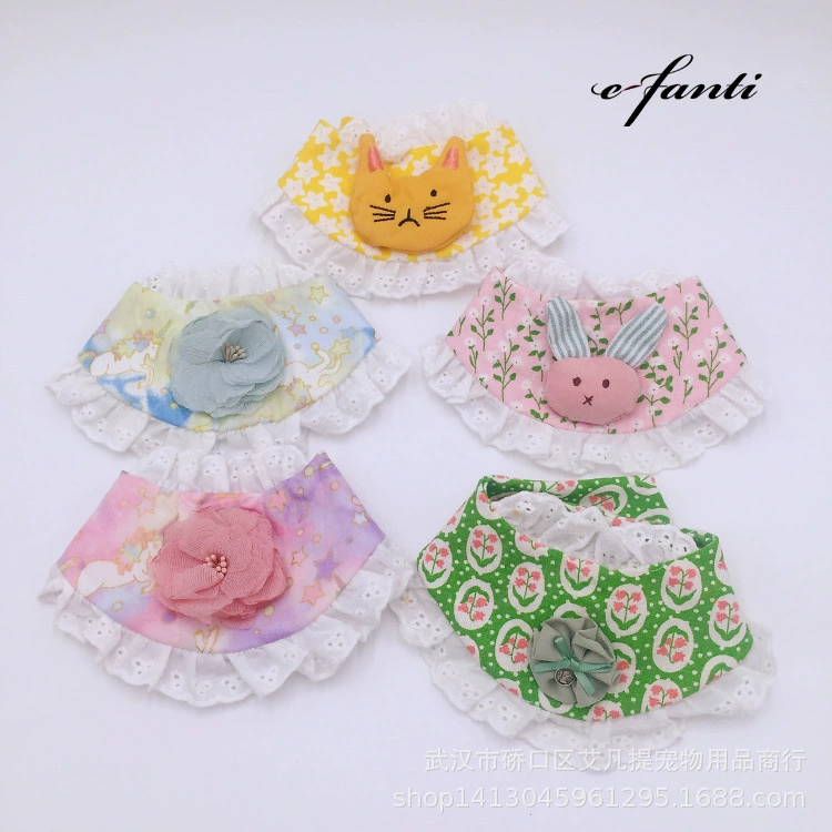 Кошки Корейский Стиль Повседневная Собака Свежий Треугольник Полотенце Воротник Слюни J123