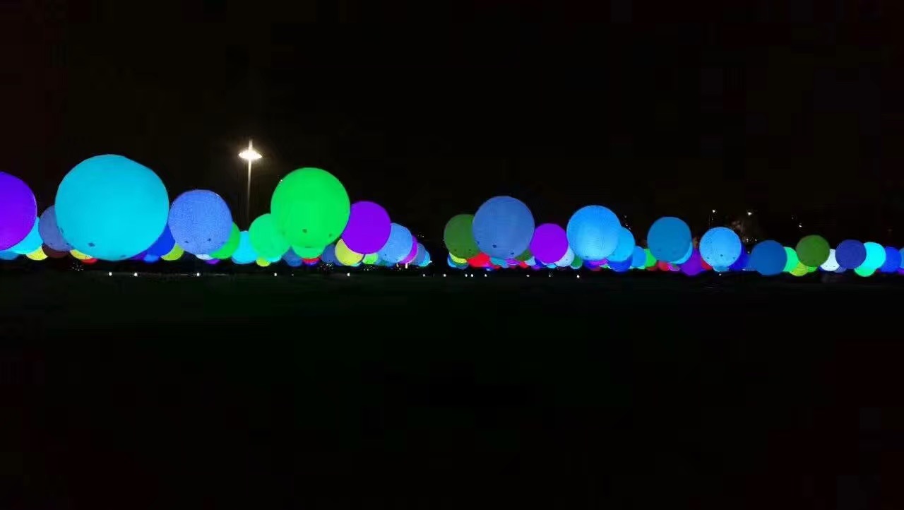 供应2米发光抛球 RGB摇控变色 订制大小和LOGO 发光L