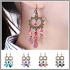 Ethnic retro earrings solar-powered, accessory, ethnic style, wholesale