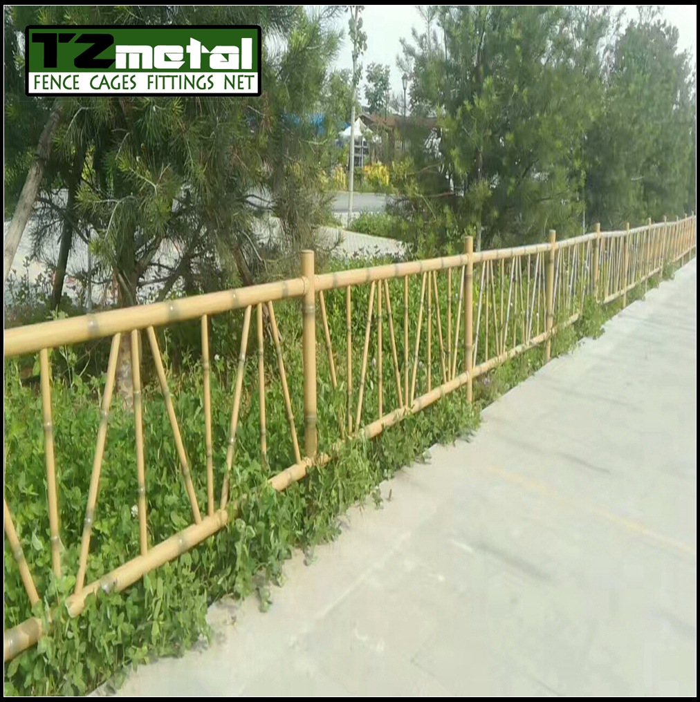 仿竹篱笆护栏 锌钢栏杆绿化花园围墙 欢迎定制