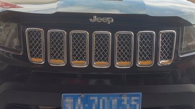 JEEP指南者防虫网 新款吉普中网圈网 jeep指南者中网框改装专用|ru