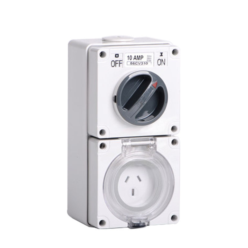 防水组合插座 澳标开关插座 澳式多功能插座3孔10A LY-56CV310BE