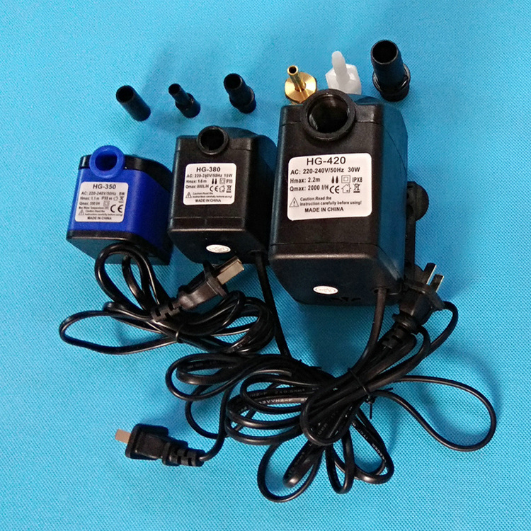 现货220V交流微型潜水泵8W鱼缸小水泵15W水族循环泵30W水冷散热泵