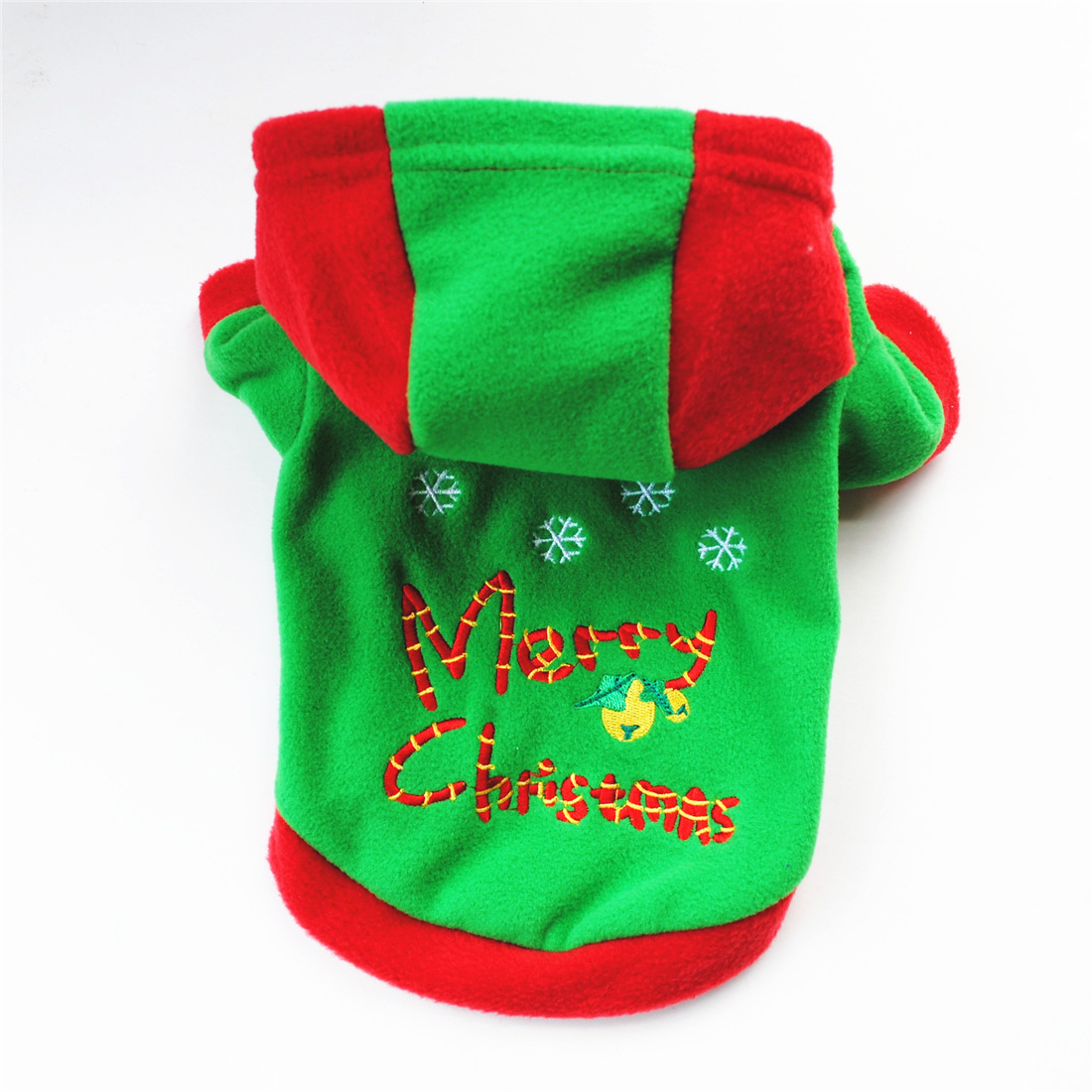 Fashion Polar Fleece Christmas Letter Patchwork Pet Clothing 1 Piece display picture 2