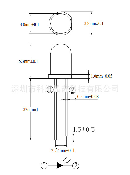 F3圆头长脚规格图