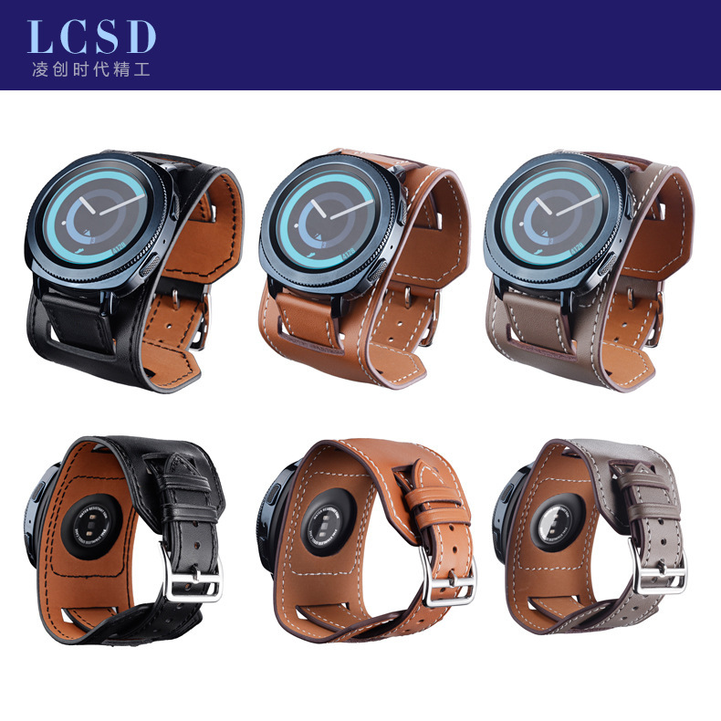 For Samsung S4 42mm Strap Genuine Leather AMAZFIT Youth Edition Strap 20mm Millet Strap Cowhide