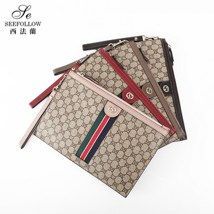 Factory 2024 New European and American Handbag Wallet Women's Zipper Envelope Bag Mobile Phone Bag Clutch Bag Women's Bag Clutch Bag Trendy