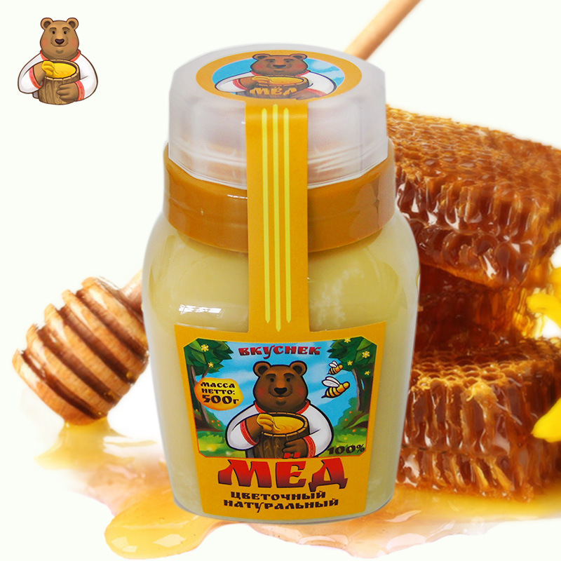 (bkychek)美味牌 蜂蜜500g/瓶 俄罗斯原装进口 蜂蜜|ru