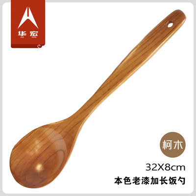originality Korean lengthen ladle Natural color a soup spoon Long handle food Spoon 32cm Foreign trade of the original single