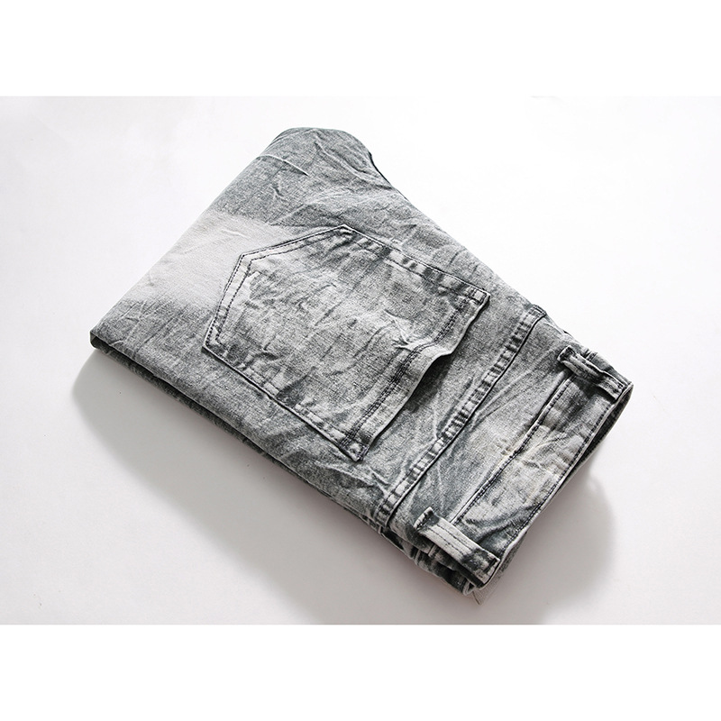 Jeans nuovi da uomo, alla moda, casual, retrò, ricamati, lavati, a gamba dritta_voghion.com