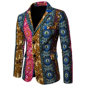 Autumn and winter new large national style printing fashionable suit