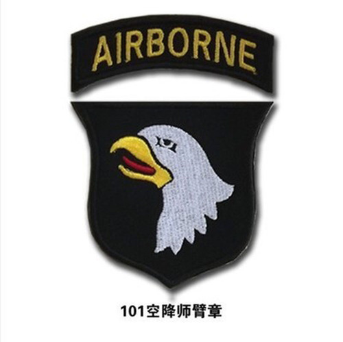 Cross-border supply 101 airborne 4-piece set of Velcro armbands clothing embroidered cloth labels morale badges
