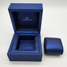 精美蓝色包纸珠宝皮盒手表盒厂枕头包装仿皮盒翻盖塑胶表盒