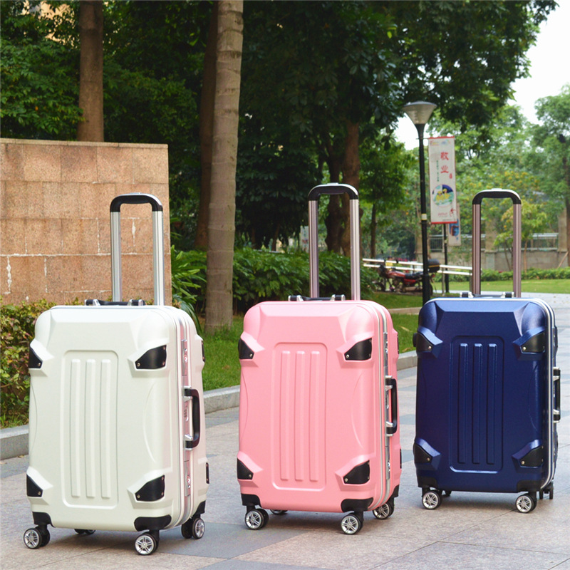 廠家批發變形金鋼鋁框拉杆箱女萬向輪行李箱密碼登機箱24寸旅行箱