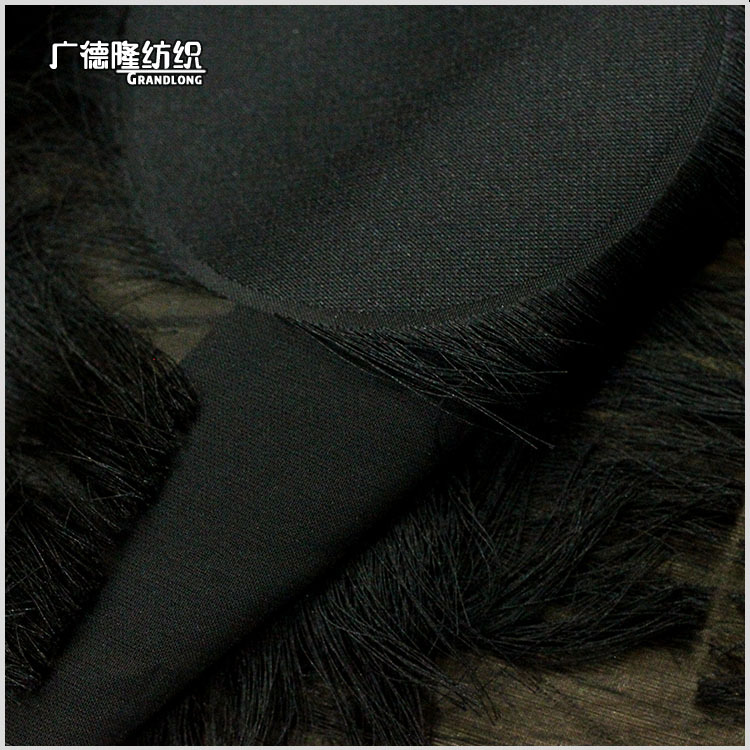 春夏仙气流苏雪纺几何提花透薄面料上衣外套箱包配饰半裙裤子布料