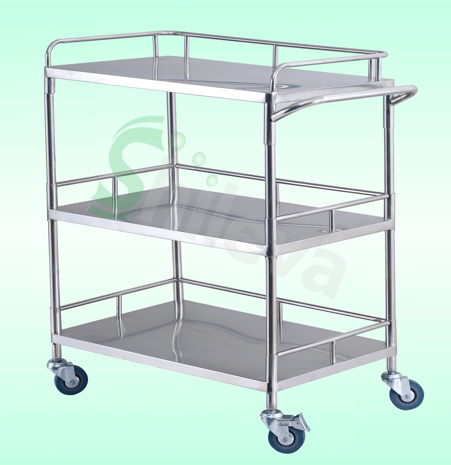 不锈钢治疗车器械台仪器车器械车三层器械车手术仪器台四轮工具