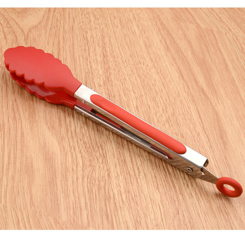 Zhenghui silicone nylon food clip food clip stainless steel 8-inch barbecue clip barbecue clip bread clip steak clip