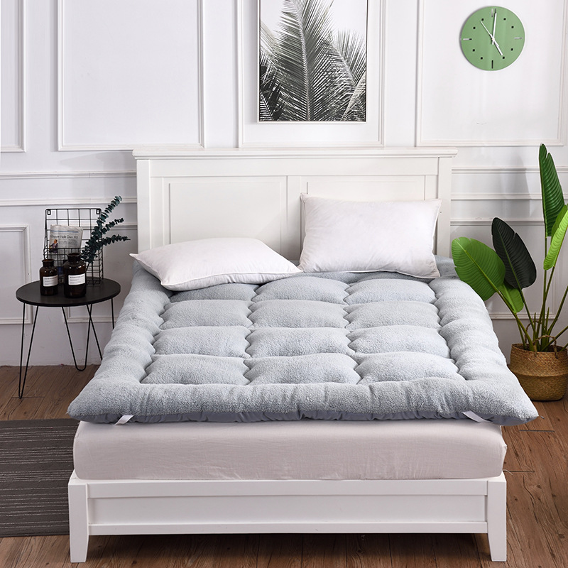 羊羔絨加厚羽絲床墊 單雙人可折疊床褥 學生宿舍床墊廠家批發