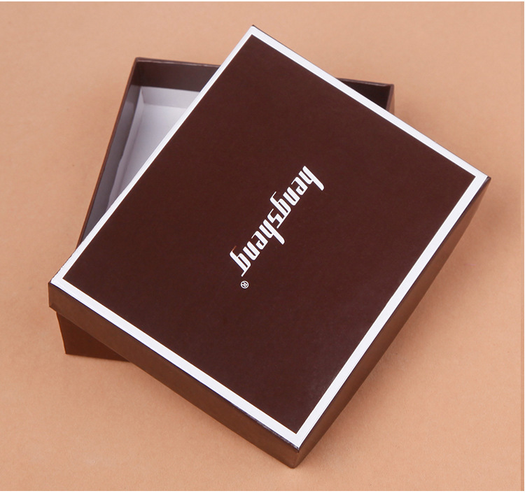66g Weight String Closure Type Business, Travel Occasion Solid Color Pattern Unisex Gender Fashion Style Square Shape Grey, Black Color Brand Gift Box Wallet Clutch Bag Long And Short Gift Box 6