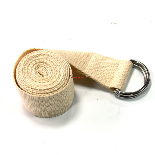 White Cotton Stretch Band Yoga Rope Stretch Band for Flexibility Training, Shoulder and Back Opening, Power Training Yoga Accessory