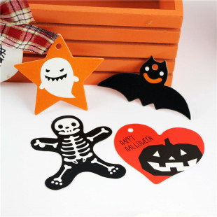50 pieces price Halloween tag hanging ghost festival pumpkin hanging skull pendant packaging scene dress up happy pendant