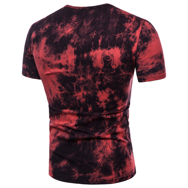 Men's T-Shirt Color Trendy Strap V-neck Design Fashion  